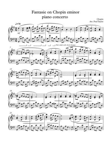 Fantasy on Chopin's Piano Concerto in e (arr. Paul Taylor)