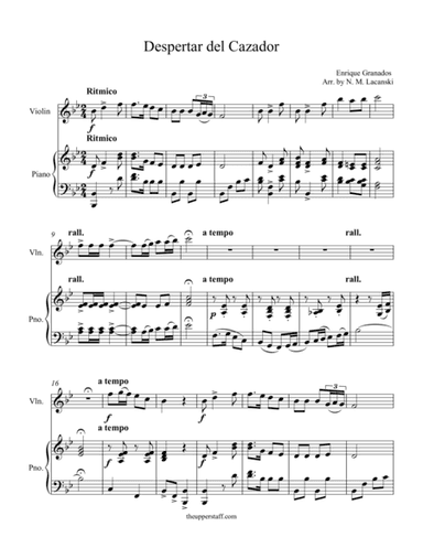Despertar del Cazador (arr. Nick Lacanski)