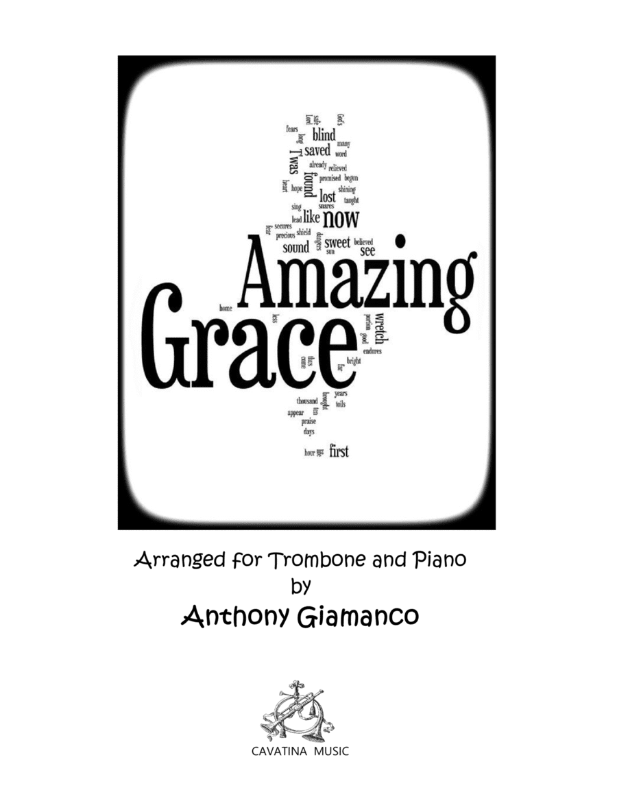 Amazing Grace (trombone solo and piano) - Score & part (arr. Anthony Giamanco)