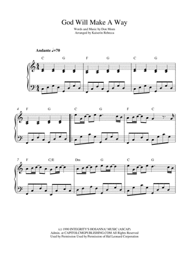 God Will Make A Way (arr. Kaiserin Rebecca)