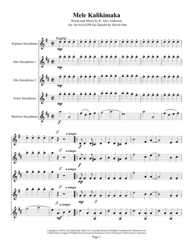 Mele Kalikimaka (arr. David Flatt)