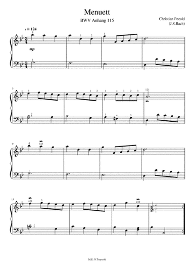 Menuett(G-minor) (arr. Tsuyoshi Nakanishi)