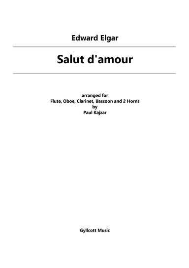 Salut d'amour (Wind Sextet) (arr. Paul Kajzar)