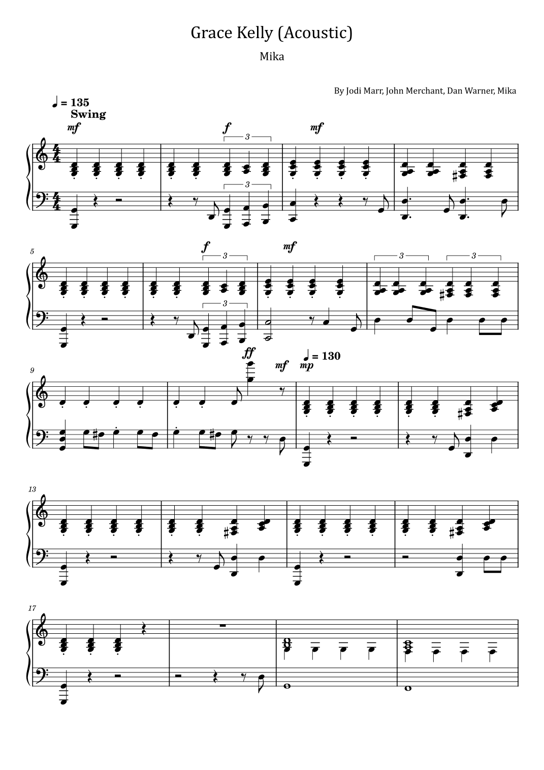 Grace Kelly (arr. poon)