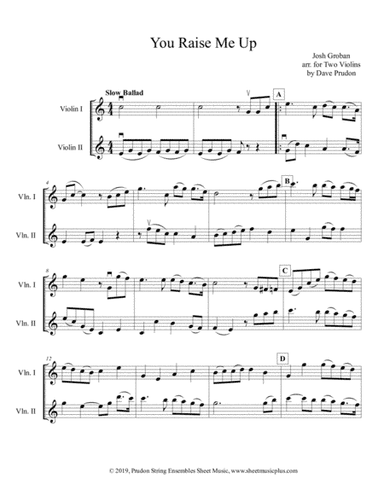 You Raise Me Up (arr. Dave Prudon)