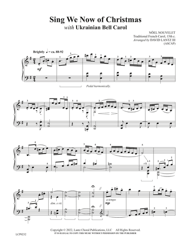 Sing We Now of Christmas (with Ukrainian Bell Carol) (arr. David Lantz III)