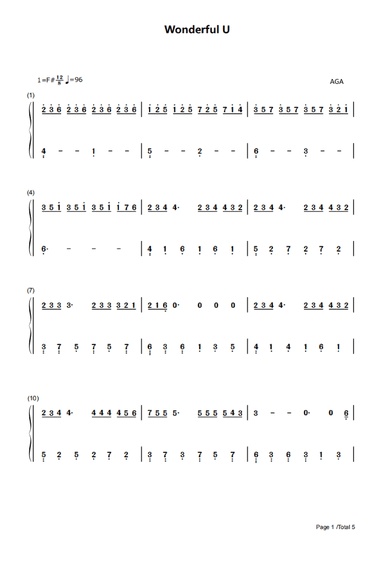 Wonderful U (arr. Aga)