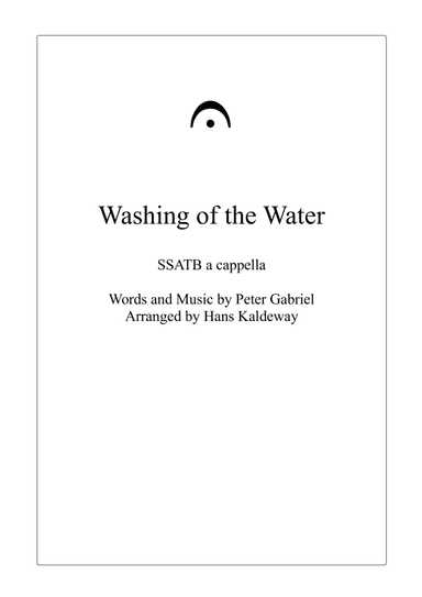 Washing Of The Water (arr. Hans Kaldeway)