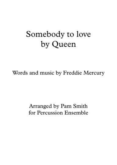 Somebody To Love (arr. Pam Smith)