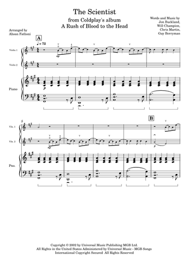 The Scientist (arr. Ahsan Fathoni)