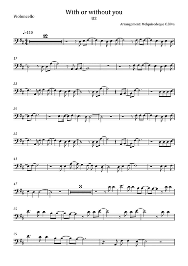 With Or Without You (arr. Melquisedeque C.Silva)