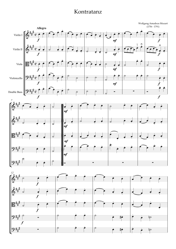 Kontratanz (arr. A.G.)