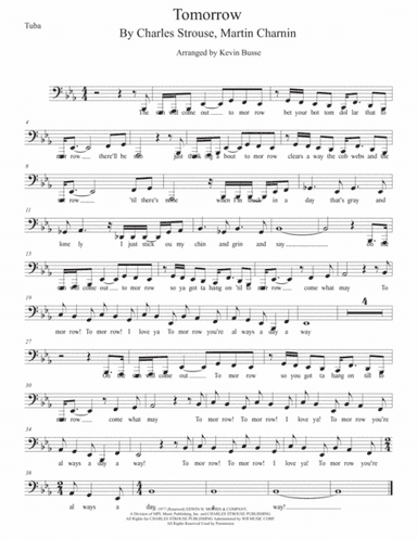 Tomorrow (arr. Kevin Busse)