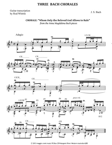 Three Bach Chorales (arr. Rod Whittle)