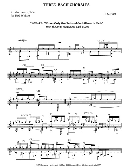 Three Bach Chorales (arr. Rod Whittle)
