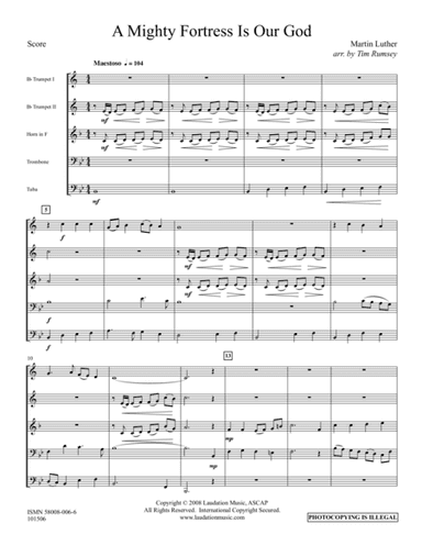 A Mighty Fortress Is Our God (arr. Tim Rumsey)