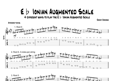 Eb Ionian Augmented Scale (4 Ways to Play)