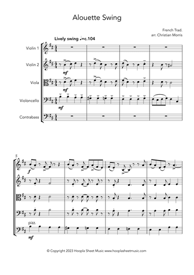 Alouette Swing (arr. Christian Morris)