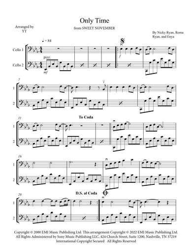 Only Time (arr. YT)