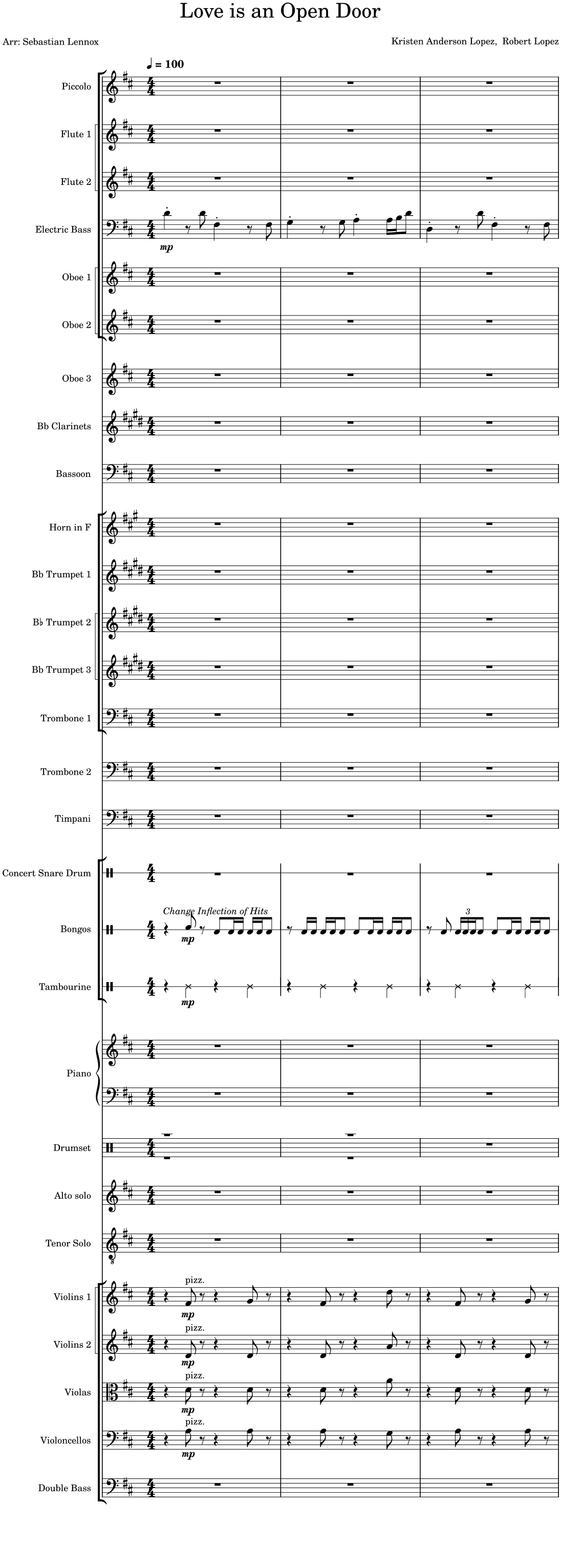 Love Is An Open Door (arr. Sebastian Lennox)