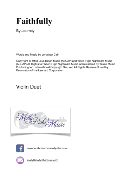 Faithfully (arr. Molly Rahe)