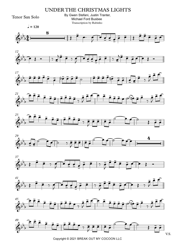 Under The Christmas Lights (arr. Rubinho)