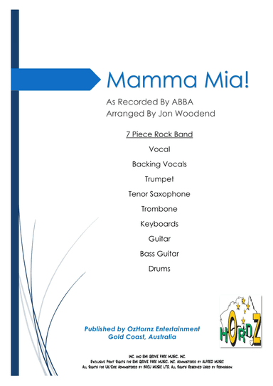Mamma Mia (arr. Jon Woodend)