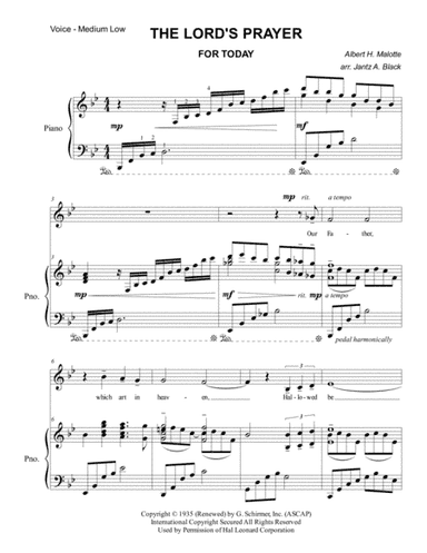 The Lord's Prayer (arr. Jantz A. Black)