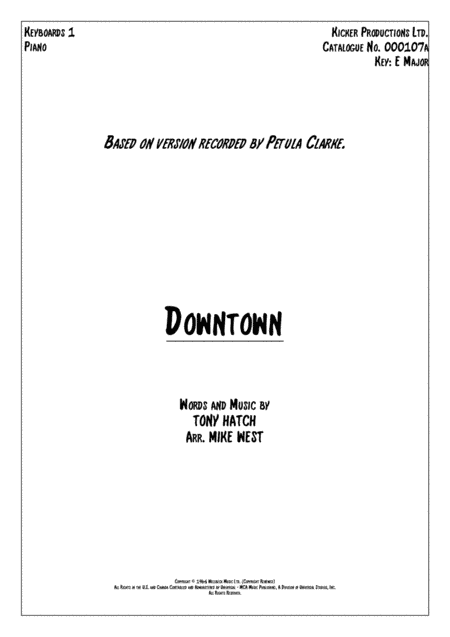 Downtown (arr. Mike West)