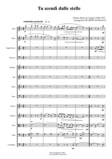 Tu scendi dalle stelle (You come down from the stars) (arr. Giuseppe Di Bianco)