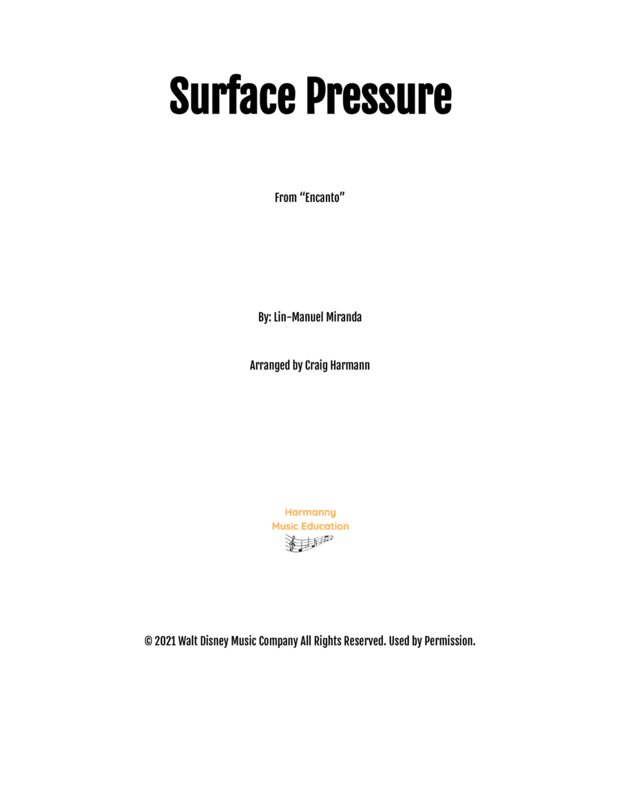 Surface Pressure (arr. Craig Harmann)