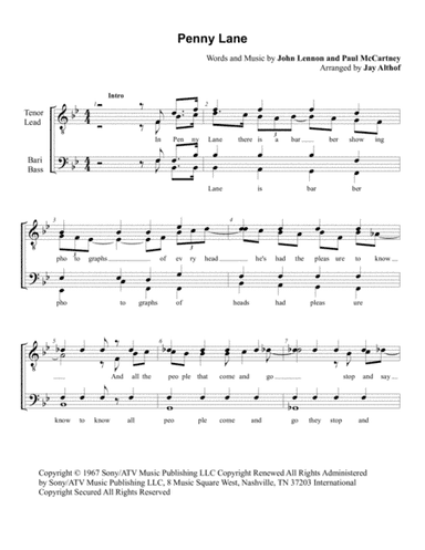 Penny Lane (arr. Jay Althof)