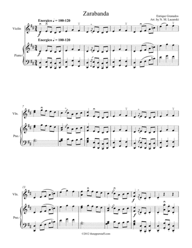 Zarabanda (arr. Nick Lacanski)