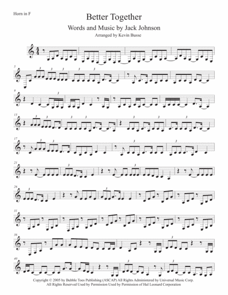 Better Together (arr. Kevin Busse)