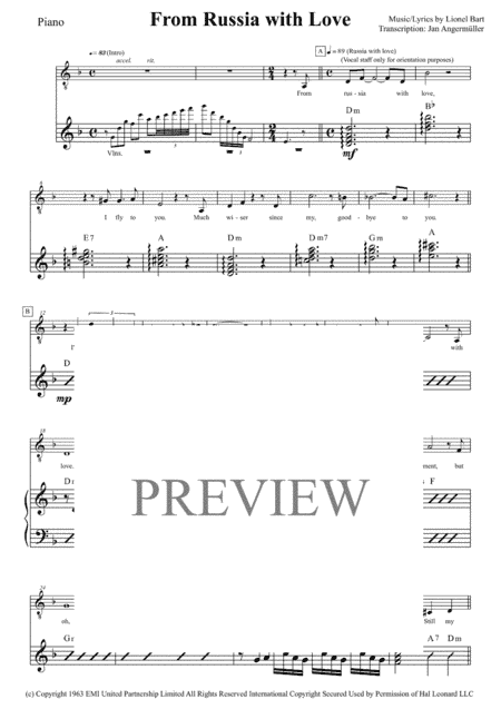 From Russia With Love (arr. Jan Angermüller)
