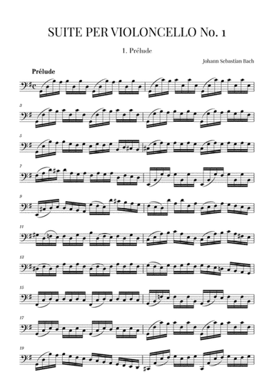 Bach - Prelude from Cello Suite No. 1 in G Major (arr. Cadenza Editions)