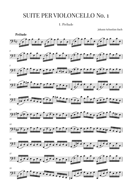 Bach - Prelude from Cello Suite No. 1 in G Major (arr. Cadenza Editions)