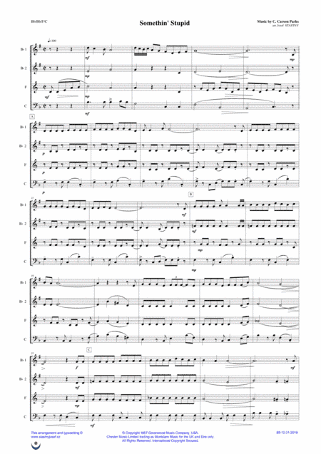 Somethin' Stupid (arr. Josef STASTNY)