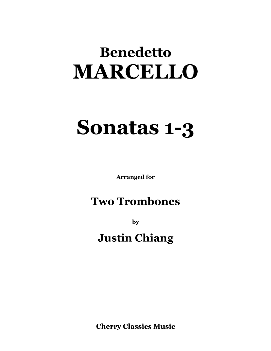 Sonatas 1-3 for Two Trombones (arr. Justin Chiang)