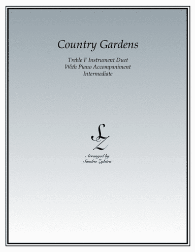 Country Gardens (treble F instrument duet) (arr. Sandra Zylstra)