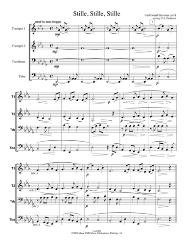 Stille Stille Stille (German Christmas Carol) For Mixed Brass Quartet