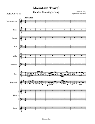 Du Mu's Poem - Mountain Travel, karaoke