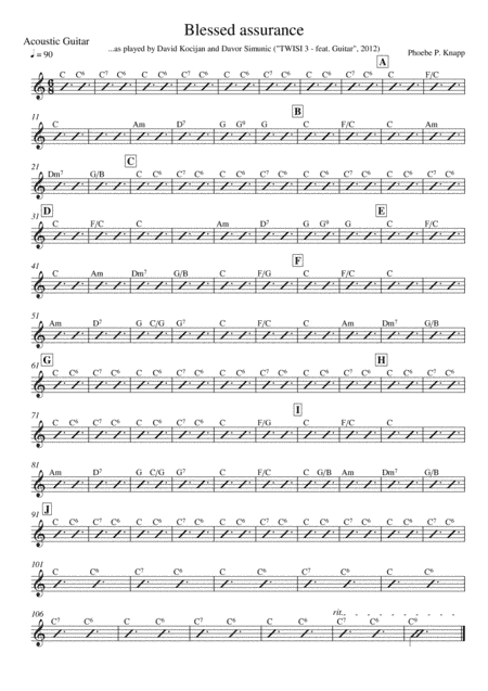 Blessed assurance (flute & guitar chords) (arr. David Kocijan & Davor Simunic)