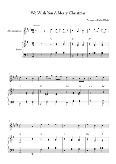 We Wish You a Merry Christmas (arr. Richard Nicks)