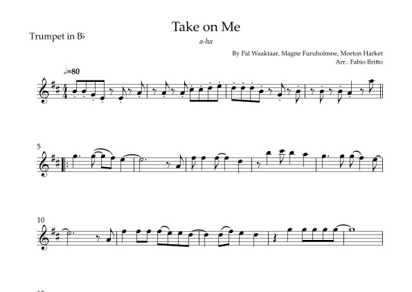 Take On Me (arr. Fabio Britto)