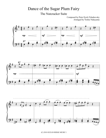 Nutcracker - Dance Of The Sugar Plum Fairy (arr. Yoshie Nakayama)