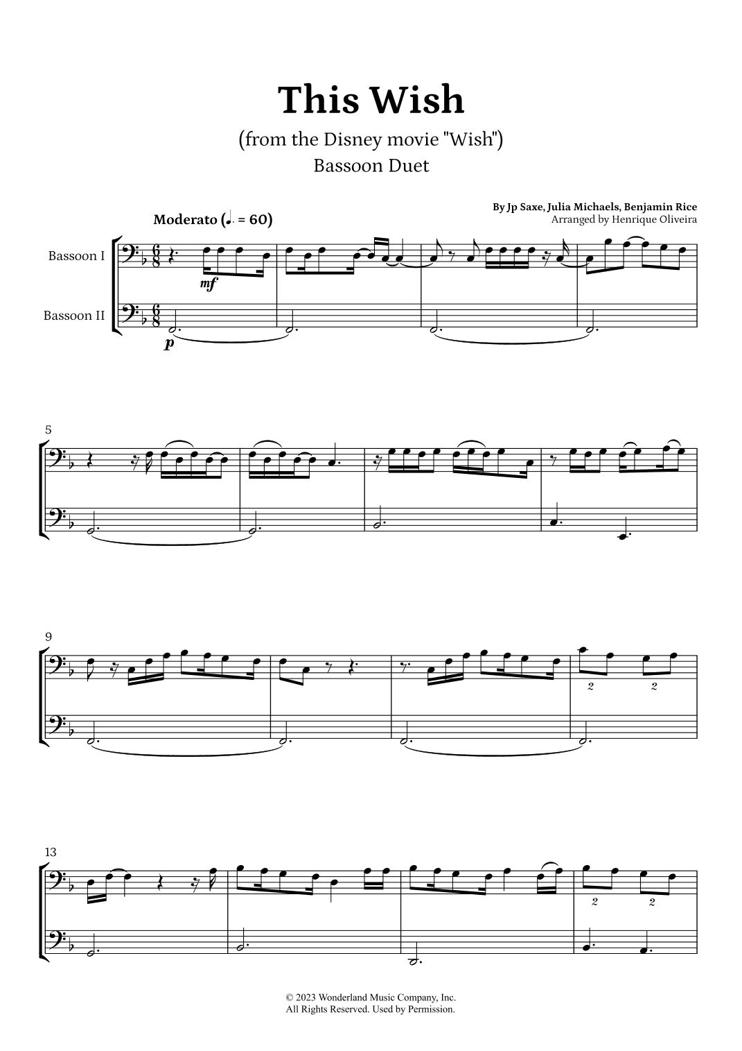 This Wish (arr. Henrique Oliveira)