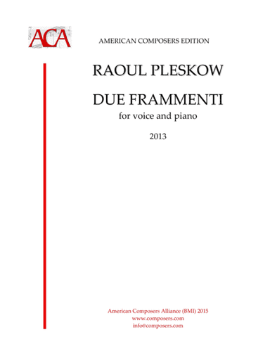 [Pleskow] Due Frammenti