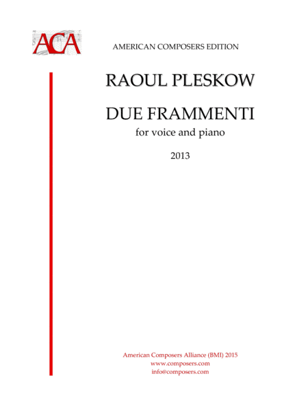 [Pleskow] Due Frammenti