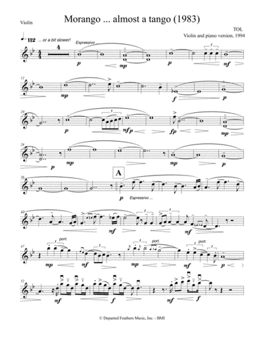 Morango ... almost a tango (1994 version for violin and piano) violin part